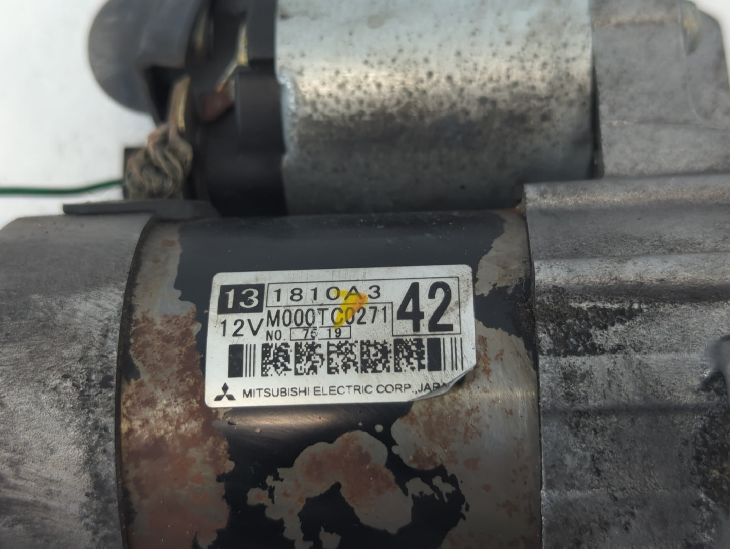 2016-2017 Mitsubishi Lancer Car Starter Motor Solenoid OEM P/N:M000TC0271 1810A3 Fits Fits 2016 2017 OEM Used Auto Parts - O