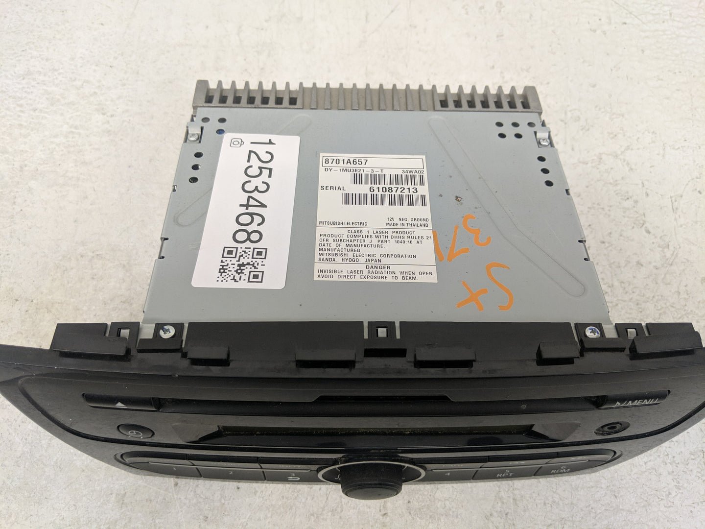 2017 Mitsubishi Mirage Radio AM FM Cd Player Receiver Replacement P/N:8701A657 Fits OEM Used Auto Parts - Oemusedautoparts1.