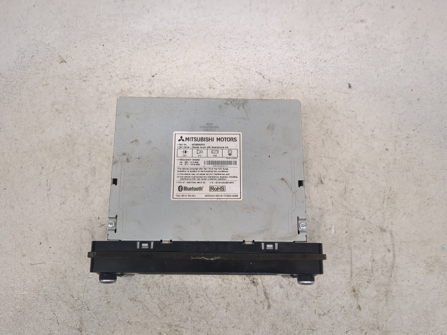 2017 Mitsubishi Mirage Radio AM FM Cd Player Receiver Replacement P/N:MZ360500EX DGU-6E14-B3, 2AE77DGU-6E14-N3 Fits OEM Used