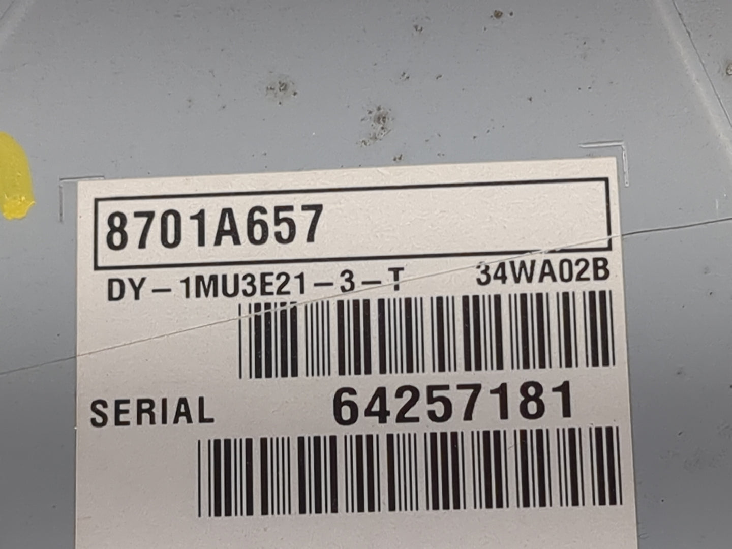 2017 Mitsubishi Mirage Radio AM FM Cd Player Receiver Replacement P/N:8701A657 DY-1MU3E21-3-T Fits OEM Used Auto Parts - Oem