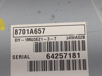2017 Mitsubishi Mirage Radio AM FM Cd Player Receiver Replacement P/N:8701A657 DY-1MU3E21-3-T Fits OEM Used Auto Parts - Oem