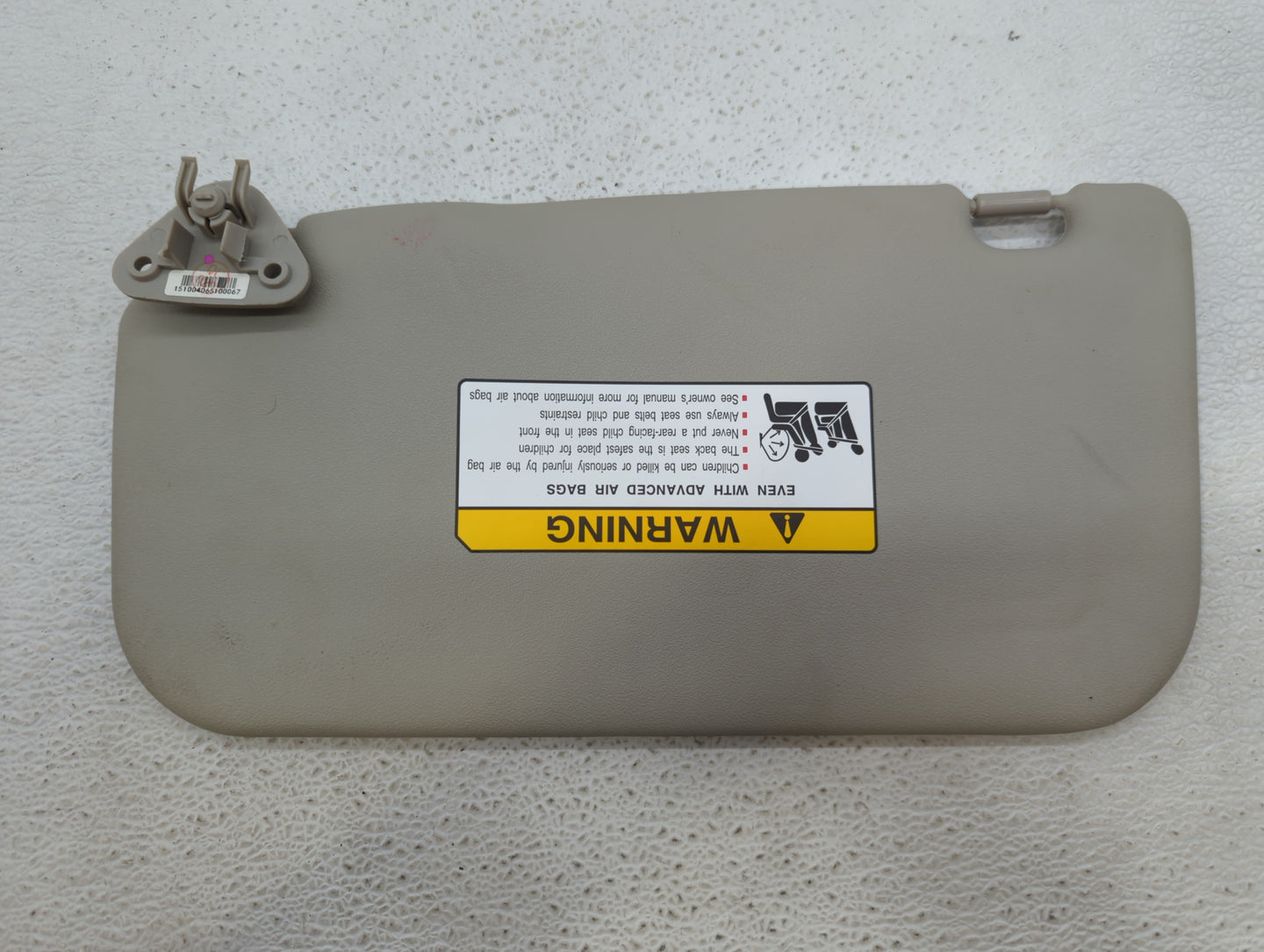 2014 Mitsubishi Mirage Sun Visor Shade Replacement Passenger Right Mirror Fits OEM Used Auto Parts - Oemusedautoparts1.com