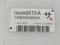 2017 Mitsubishi Outlander Climate Control Module Temperature AC/Heater Replacement P/N:7820B057XA CAB502A042H Fits OEM Used 