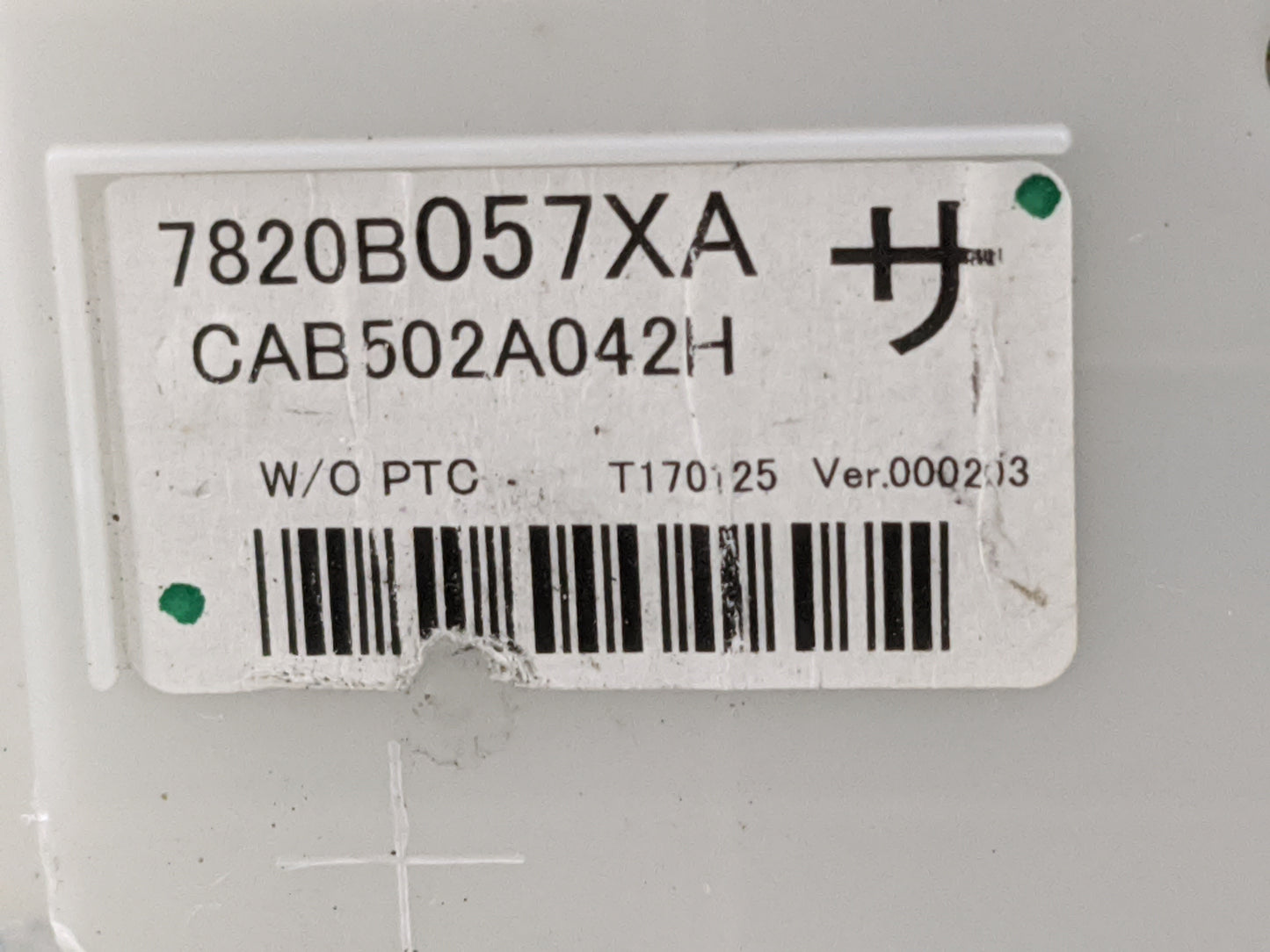2017 Mitsubishi Outlander Climate Control Module Temperature AC/Heater Replacement P/N:7820B057XA CAB502A042H Fits OEM Used 