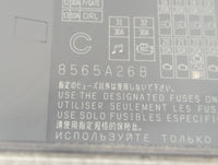 2017 Mitsubishi Rvr Fusebox Fuse Box Panel Relay Module P/N:8565A268 Fits OEM Used Auto Parts - Oemusedautoparts1.com