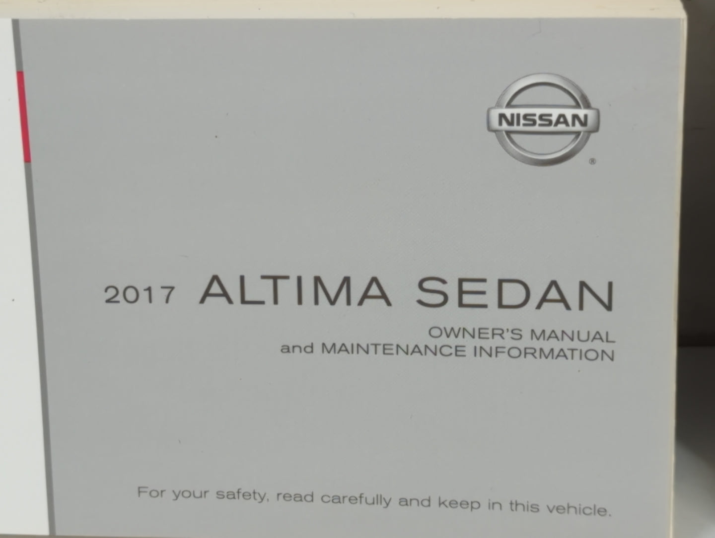 2017 Nissan Altima Owners Manual Book Guide P/N:OM17EA 0L33U0 OEM Used Auto Parts - Oemusedautoparts1.com