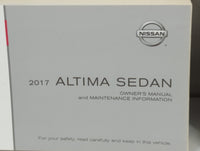 2017 Nissan Altima Owners Manual Book Guide P/N:OM17EA 0L33U0 OEM Used Auto Parts - Oemusedautoparts1.com