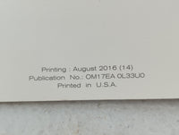 2017 Nissan Altima Owners Manual Book Guide P/N:OM17EA 0L33U0 OEM Used Auto Parts - Oemusedautoparts1.com