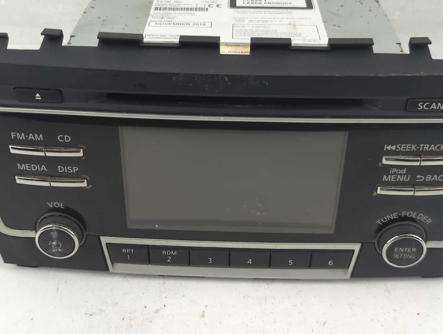 2017-2018 Nissan Altima Radio AM FM Cd Player Receiver Replacement P/N:28185 9HT1A Fits Fits 2017 2018 OEM Used Auto Parts -