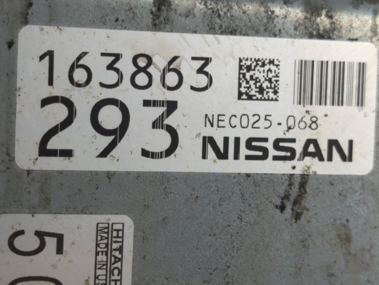2016-2017 Nissan Altima PCM Engine Control Computer ECU ECM PCU OEM P/N:NEC025-068 Fits Fits 2016 2017 OEM Used Auto Parts -