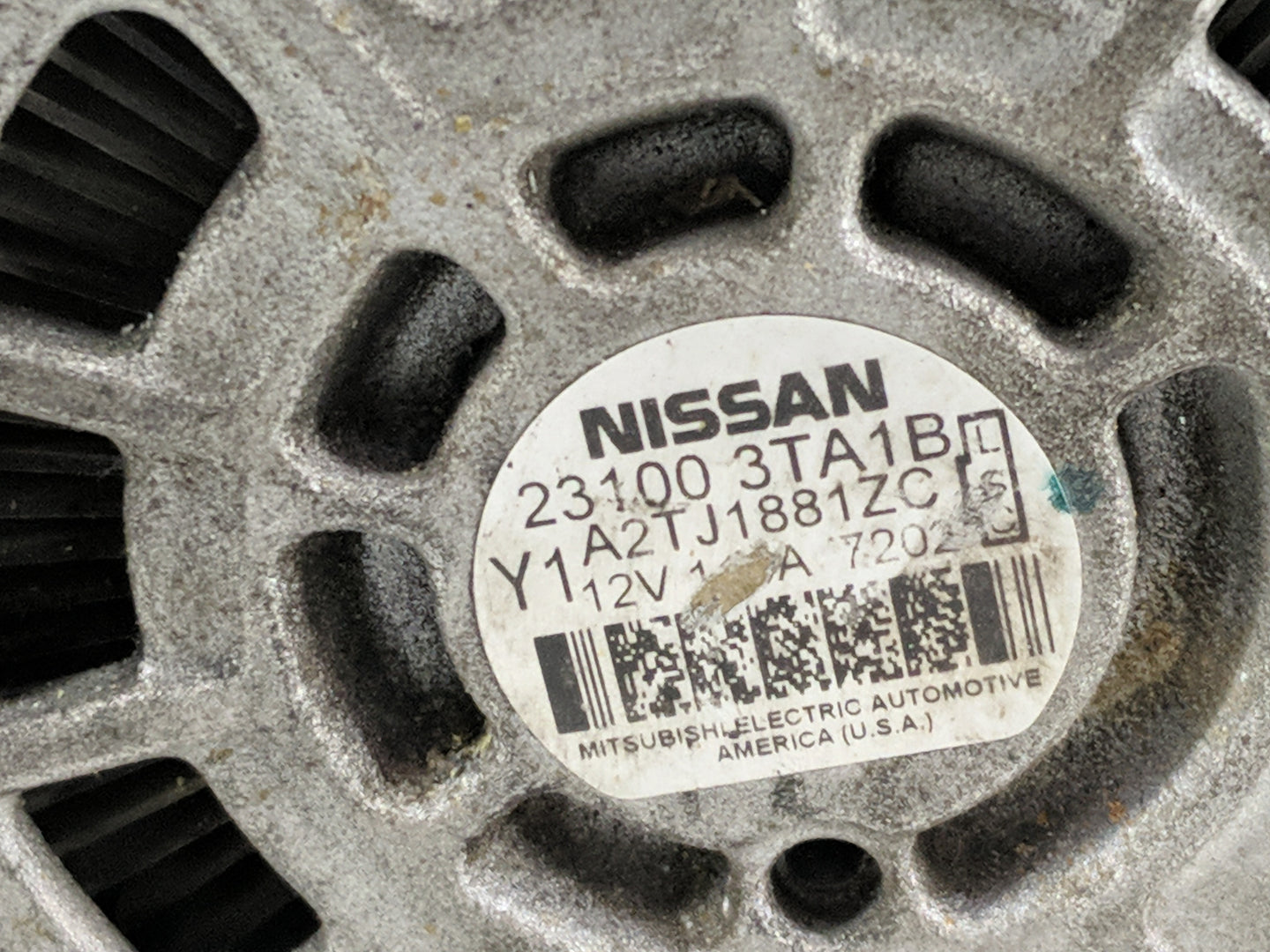 2013-2017 Nissan Altima Alternator Replacement Generator Charging Assembly Engine OEM P/N:A2TJ1881ZC 23100 3TA1B Fits OEM Us