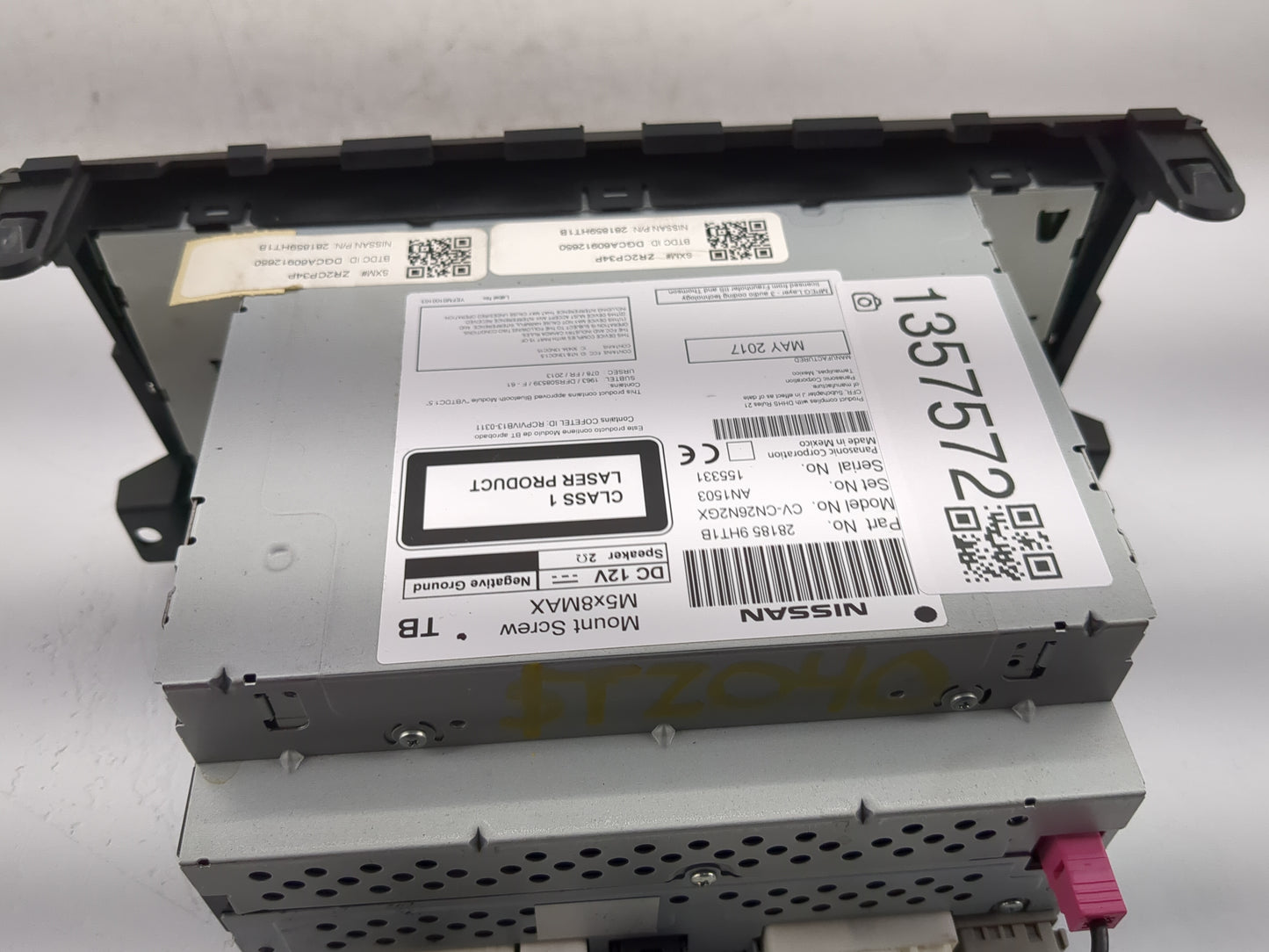 2017 Nissan Altima Radio AM FM Cd Player Receiver Replacement P/N:28185 9HT1B Fits OEM Used Auto Parts - Oemusedautoparts1.c