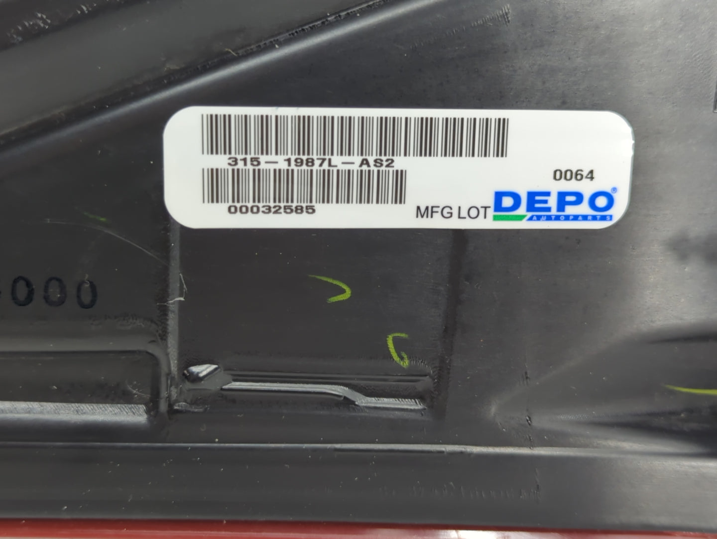 2017-2018 Nissan Altima Tail Light Assembly Driver Left OEM P/N:00032585 315-1987L-AS2 Fits Fits 2017 2018 OEM Used Auto Par