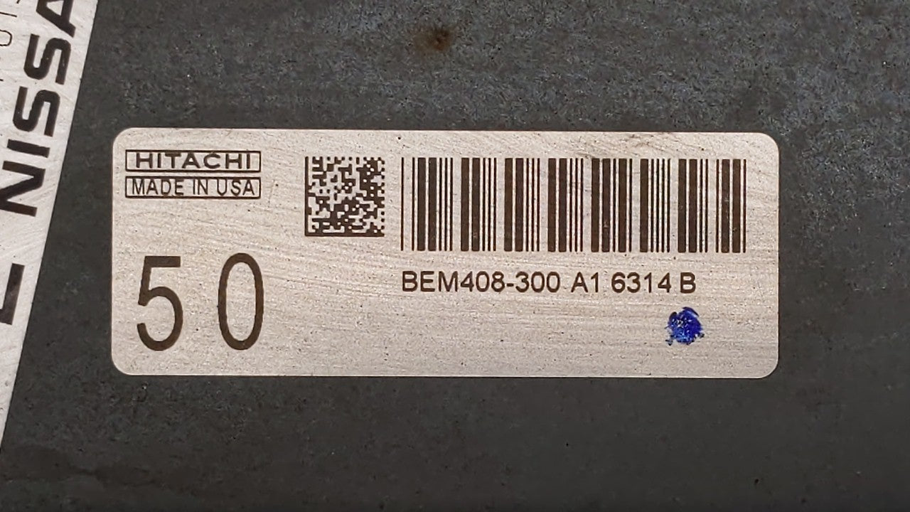 2016-2017 Nissan Altima PCM Engine Control Computer ECU ECM PCU OEM P/N:BEM408-300 A1 NEC022-051, NEC024-008 Fits Fits 2016 