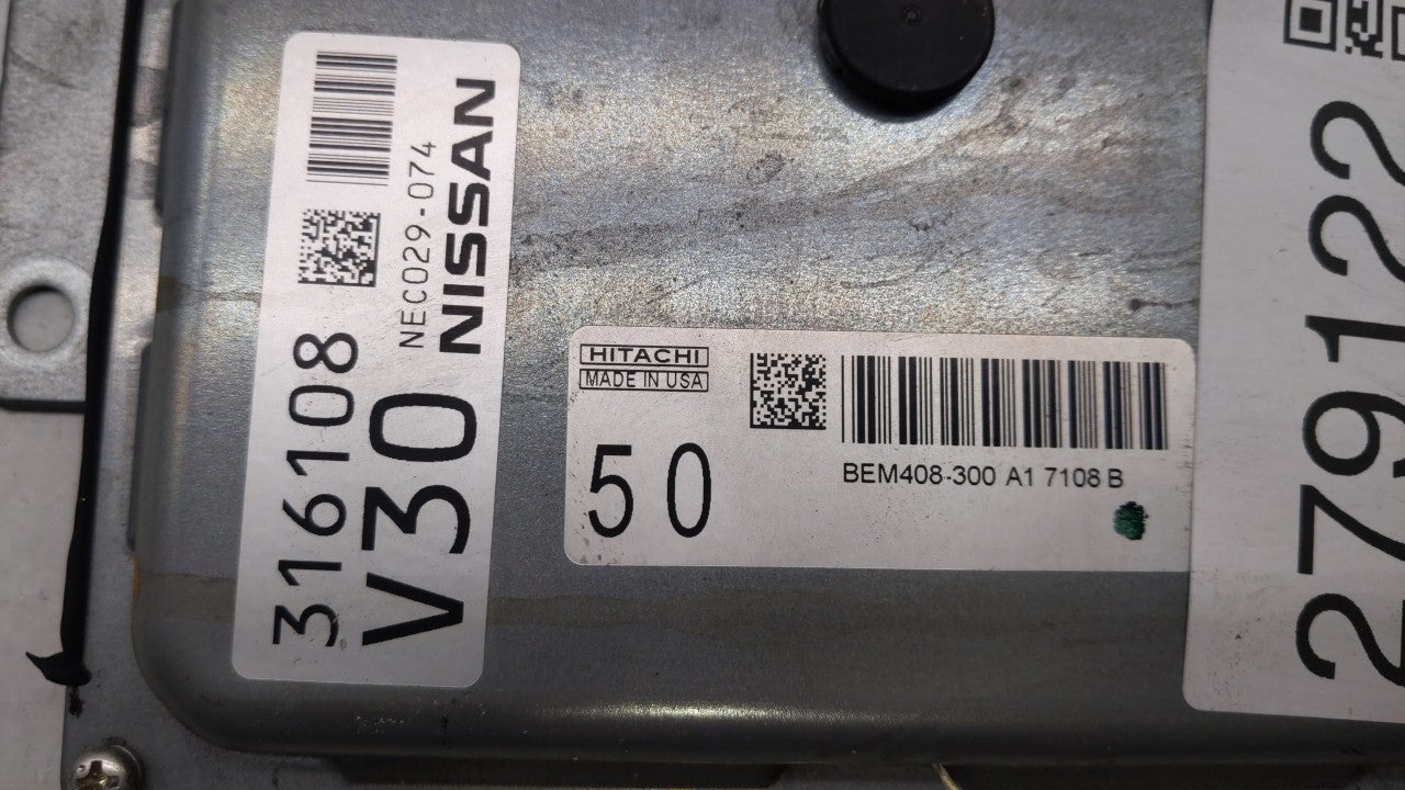 2016-2017 Nissan Altima PCM Engine Control Computer ECU ECM PCU OEM P/N:BEM408-300 A3 BEM408-300 A1 Fits Fits 2016 2017 OEM 