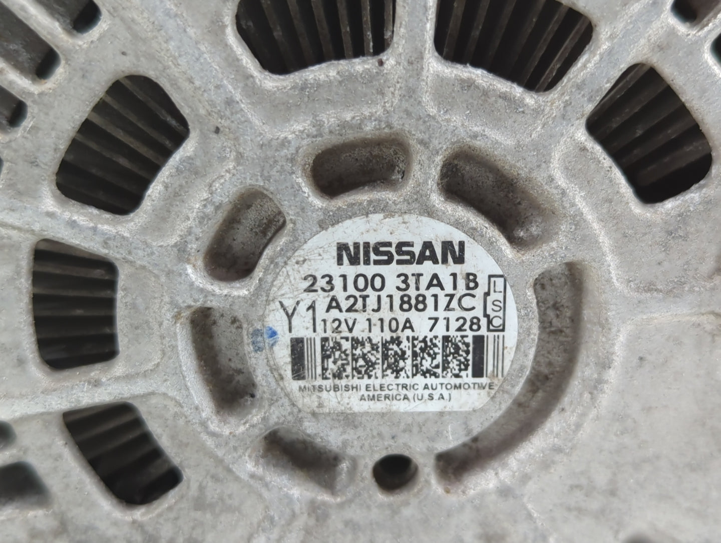 2013-2017 Nissan Altima Alternator Replacement Generator Charging Assembly Engine OEM P/N:23100 3TA1A 23100 3TA1B Fits OEM U