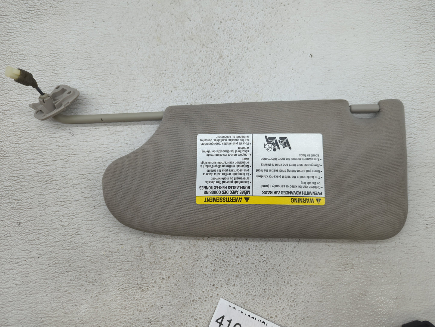 2013-2018 Nissan Altima Sun Visor Shade Replacement Passenger Right Mirror Fits Fits 2013 2014 2015 2016 2017 2018 OEM Used 