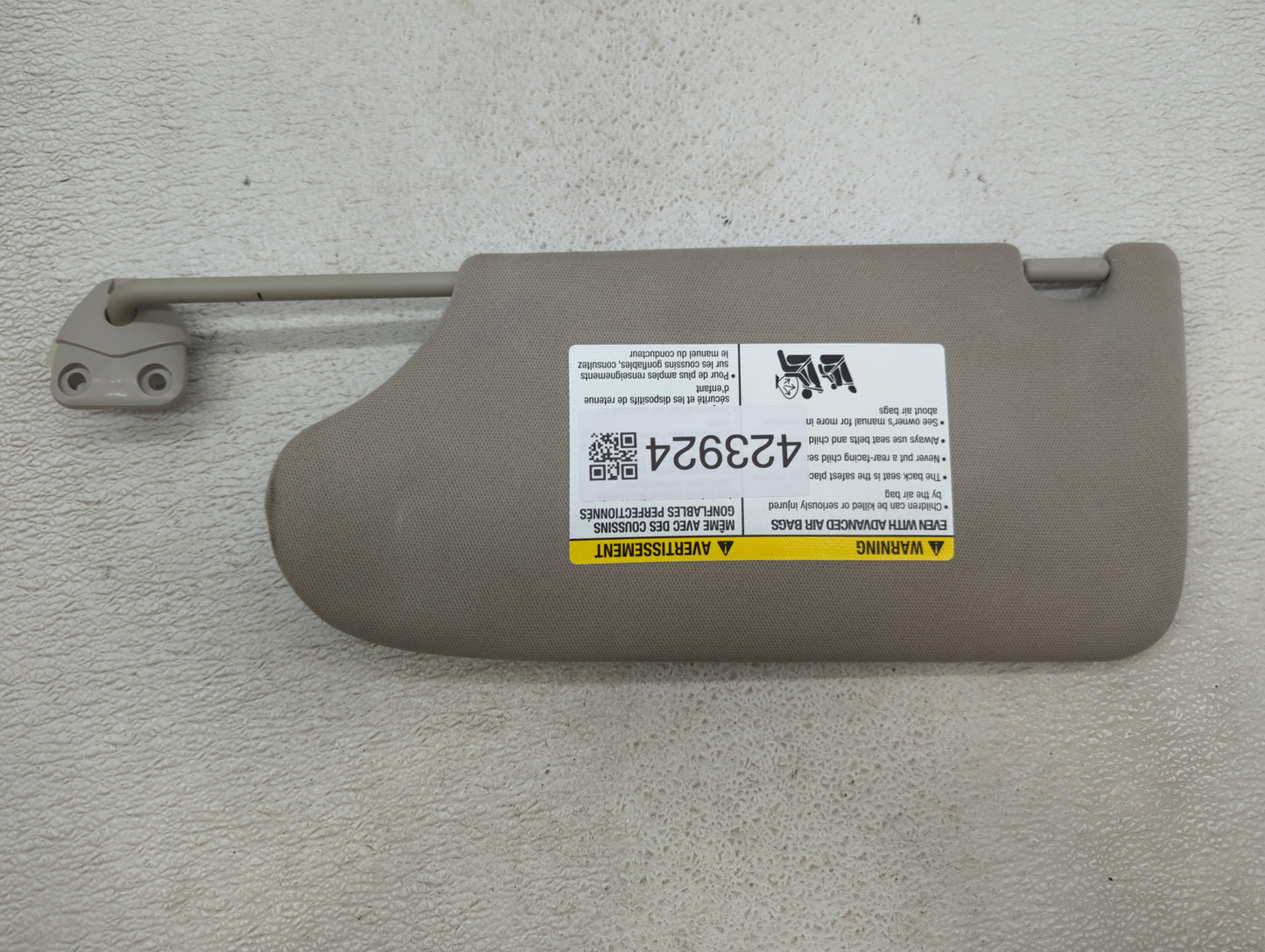 2013-2017 Nissan Altima Sun Visor Shade Replacement Passenger Right Mirror Fits Fits 2013 2014 2015 2016 2017 OEM Used Auto 