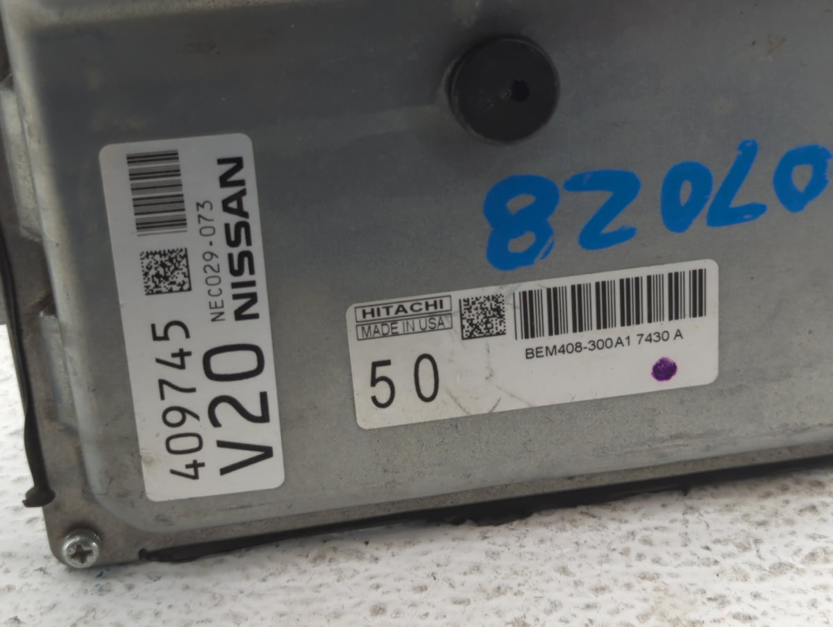 2016-2017 Nissan Altima PCM Engine Control Computer ECU ECM PCU OEM P/N:BEM408-300 A3 BEM408-300 A1 Fits 2016 2017 OEM Used 