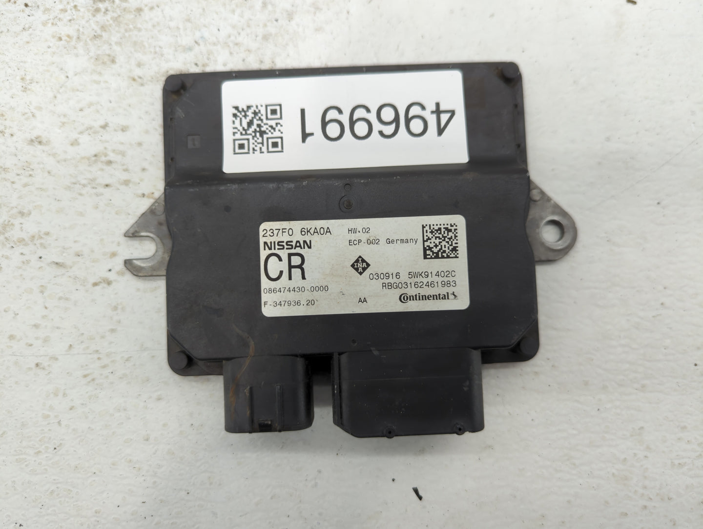 2017 Nissan Altima PCM Engine Control Computer ECU ECM PCU OEM P/N:237F0 6KA0A 310F6 BV91A, BEA23-110N A1 Fits OEM Used Auto