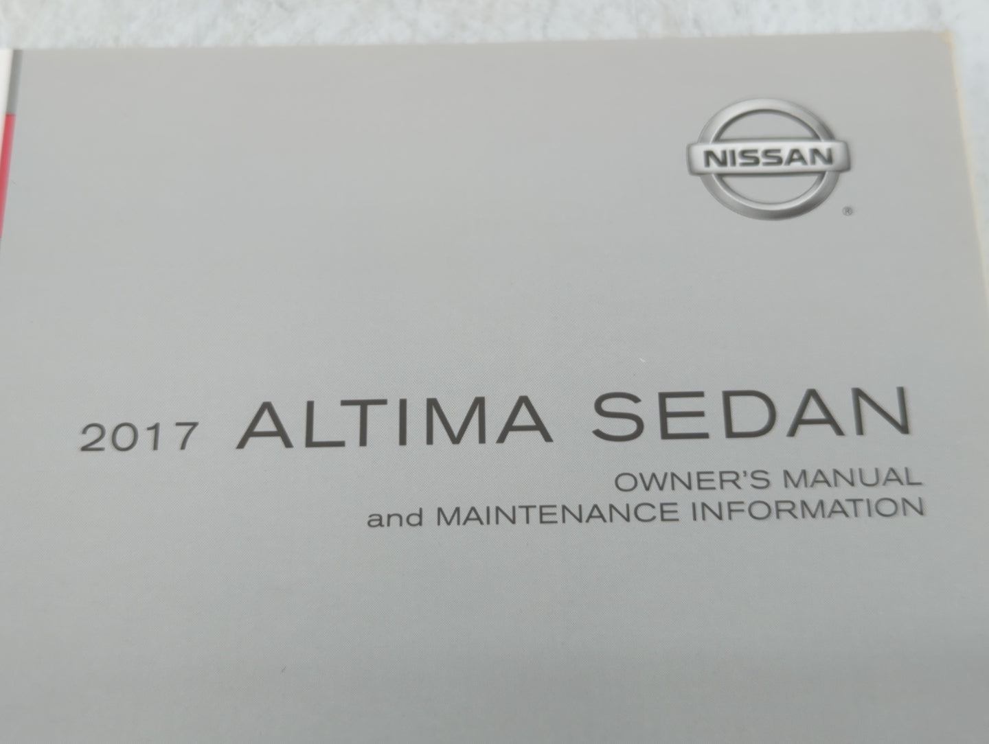 2017 Nissan Altima Owners Manual Book Guide P/N:OM17EA 0L33U0 OEM Used Auto Parts - Oemusedautoparts1.com