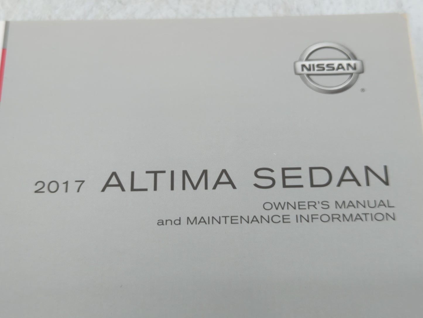 2017 Nissan Altima Owners Manual Book Guide P/N:OM17EA 0L33U0 OEM Used Auto Parts - Oemusedautoparts1.com