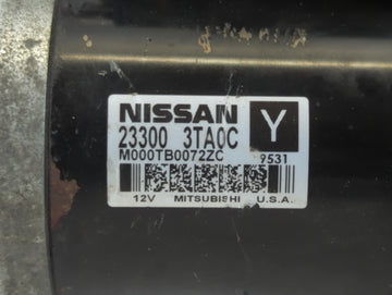2017 Nissan Altima Car Starter Motor Solenoid OEM P/N:M000TB0072ZC 23300 3TA0C Fits OEM Used Auto Parts