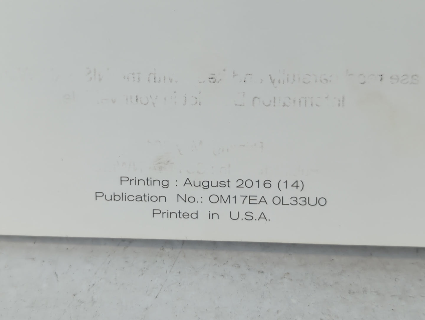 2017 Nissan Altima Owners Manual Book Guide P/N:OM17EA OL33U0 OEM Used Auto Parts - Oemusedautoparts1.com