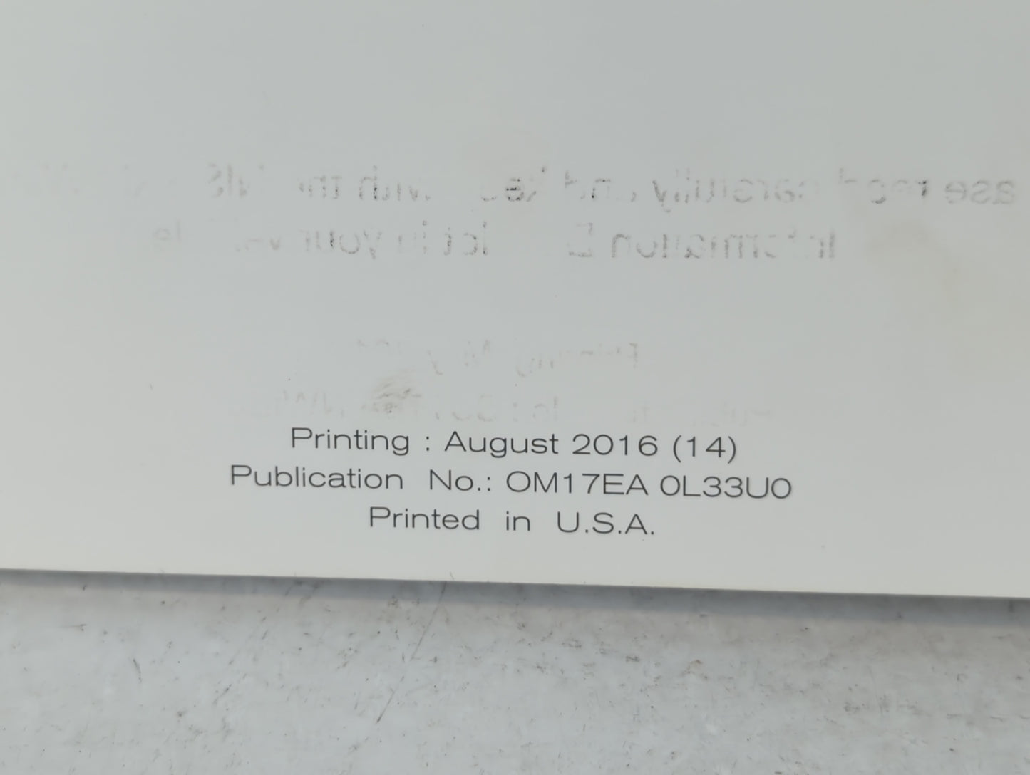2017 Nissan Altima Owners Manual Book Guide P/N:OM17EA OL33U0 OEM Used Auto Parts - Oemusedautoparts1.com