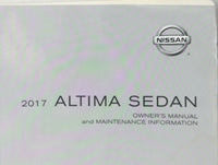 2017 Nissan Altima Owners Manual Book Guide P/N:OM17EA 0L33U1 OEM Used Auto Parts - Oemusedautoparts1.com