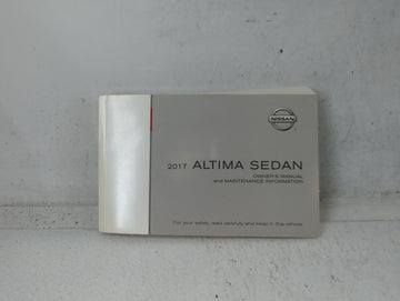 2017 Nissan Altima Owners Manual Book Guide P/N:OM17EA 0L33U0 OEM Used Auto Parts