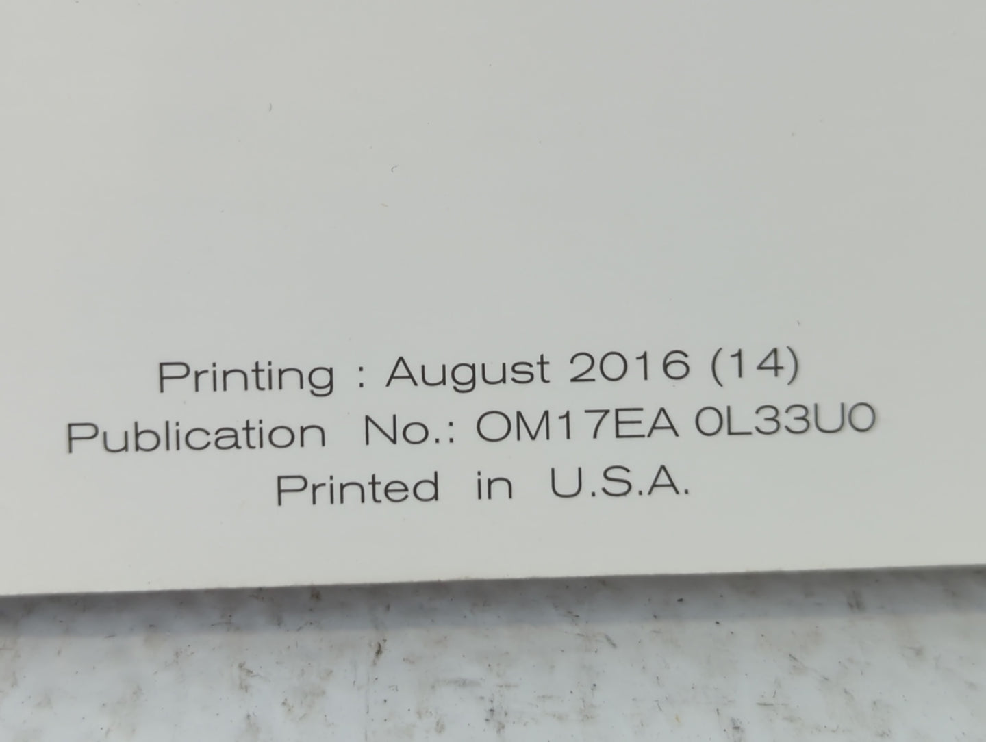 2017 Nissan Altima Owners Manual Book Guide P/N:OM17EA 0L33U0 OEM Used Auto Parts - Oemusedautoparts1.com