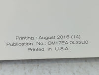 2017 Nissan Altima Owners Manual Book Guide P/N:OM17EA 0L33U0 OEM Used Auto Parts - Oemusedautoparts1.com