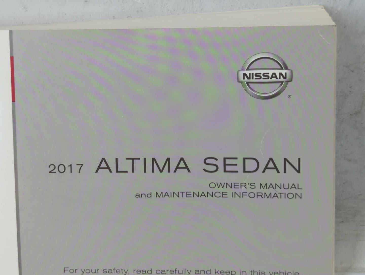 2017 Nissan Altima Owners Manual Book Guide P/N:OM17EA 0L33U0 OEM Used Auto Parts - Oemusedautoparts1.com