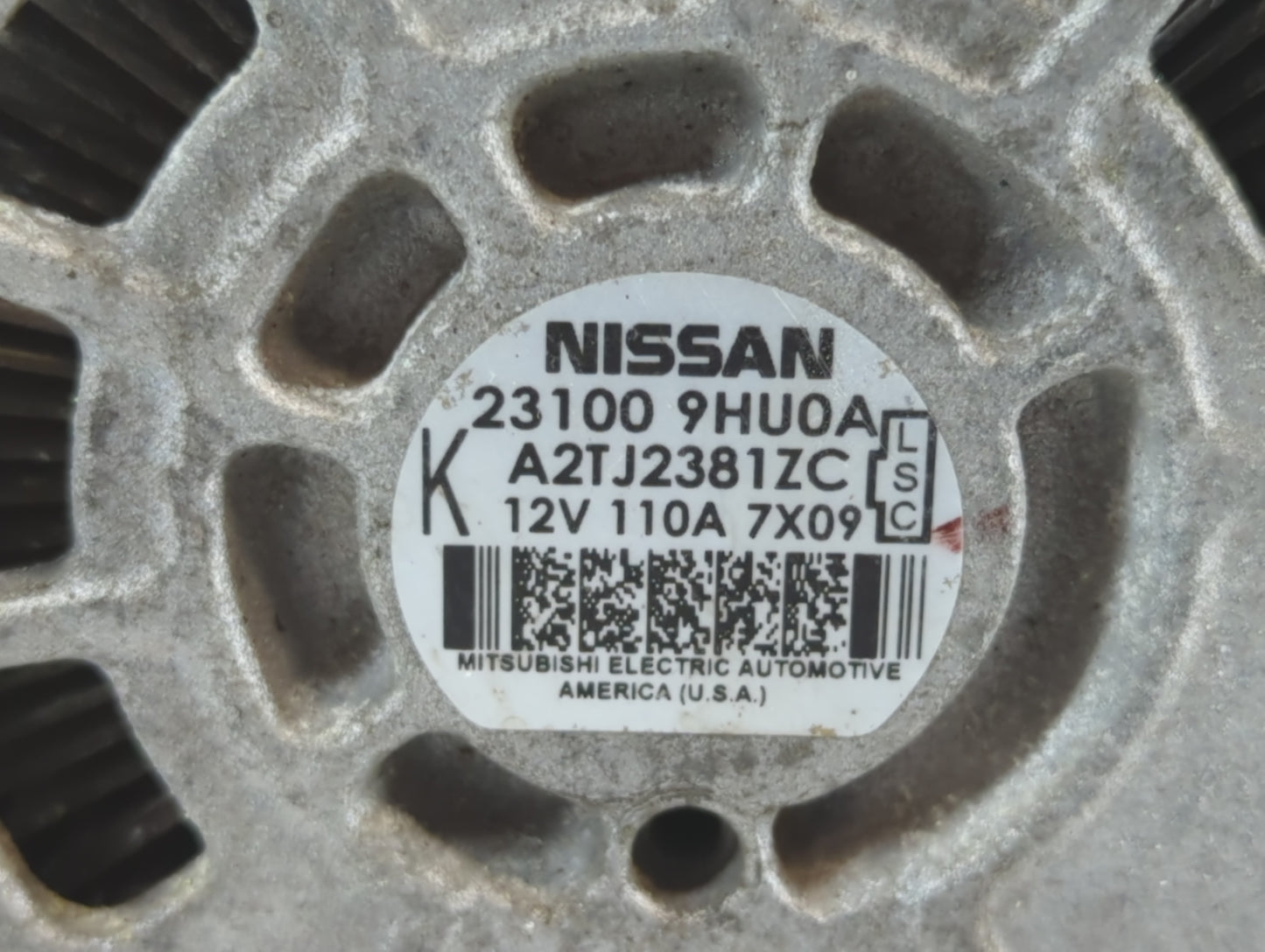 2013-2017 Nissan Altima Alternator Replacement Generator Charging Assembly Engine OEM P/N:23100 9HU0A Fits OEM Used Auto Par