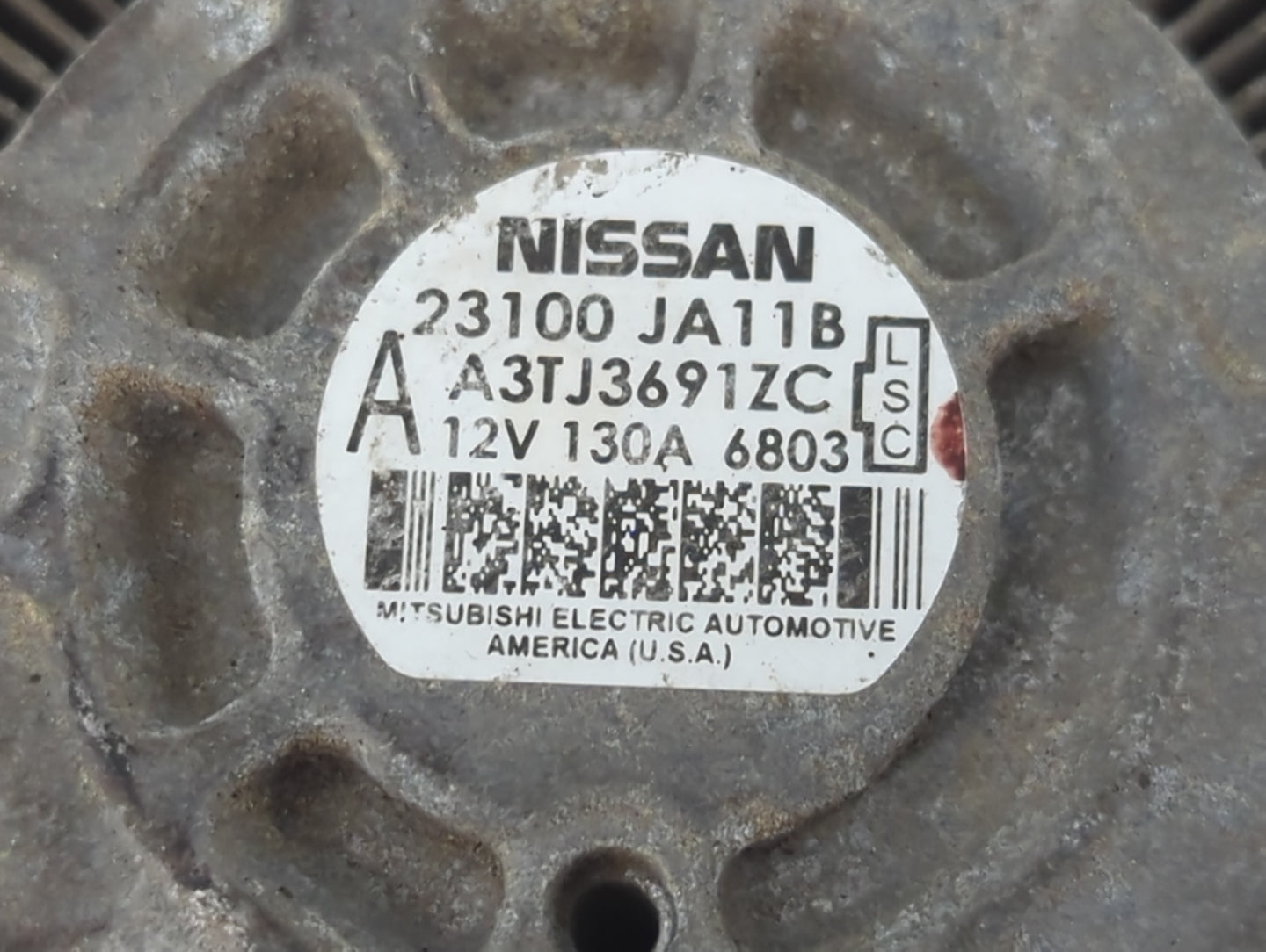 2009-2017 Nissan Maxima Alternator Replacement Generator Charging Assembly Engine OEM P/N:23100 JA11B Fits OEM Used Auto Par