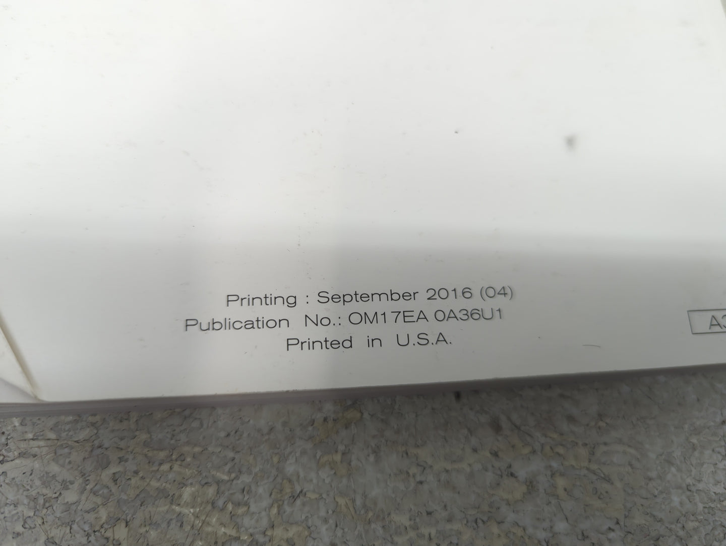 2017 Nissan Maxima Owners Manual Book Guide P/N:OM17EA 0A36U1 OEM Used Auto Parts - Oemusedautoparts1.com