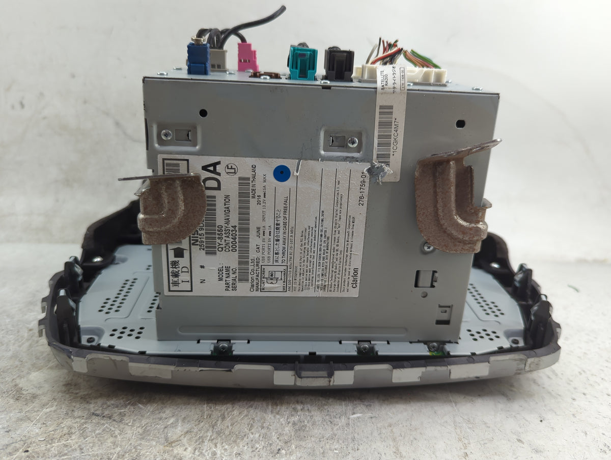 2017 Nissan Maxima Radio AM FM Cd Player Receiver Replacement P/N:25915 9DA QY-8550, WY2QY8550 Fits OEM Used Auto Parts - Oe
