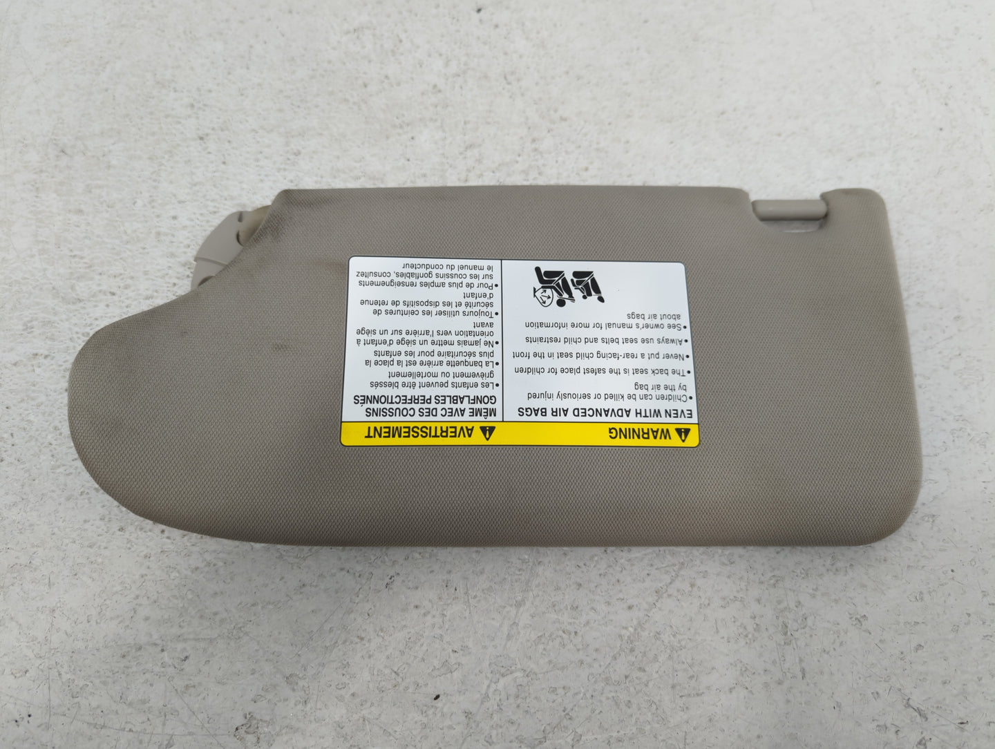 2017 Nissan Maxima Sun Visor Shade Replacement Passenger Right Mirror Fits OEM Used Auto Parts - Oemusedautoparts1.com