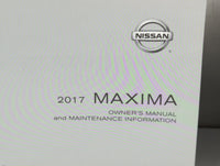 2017 Nissan Maxima Owners Manual Book Guide P/N:OM17EA 0A36U1 OEM Used Auto Parts - Oemusedautoparts1.com