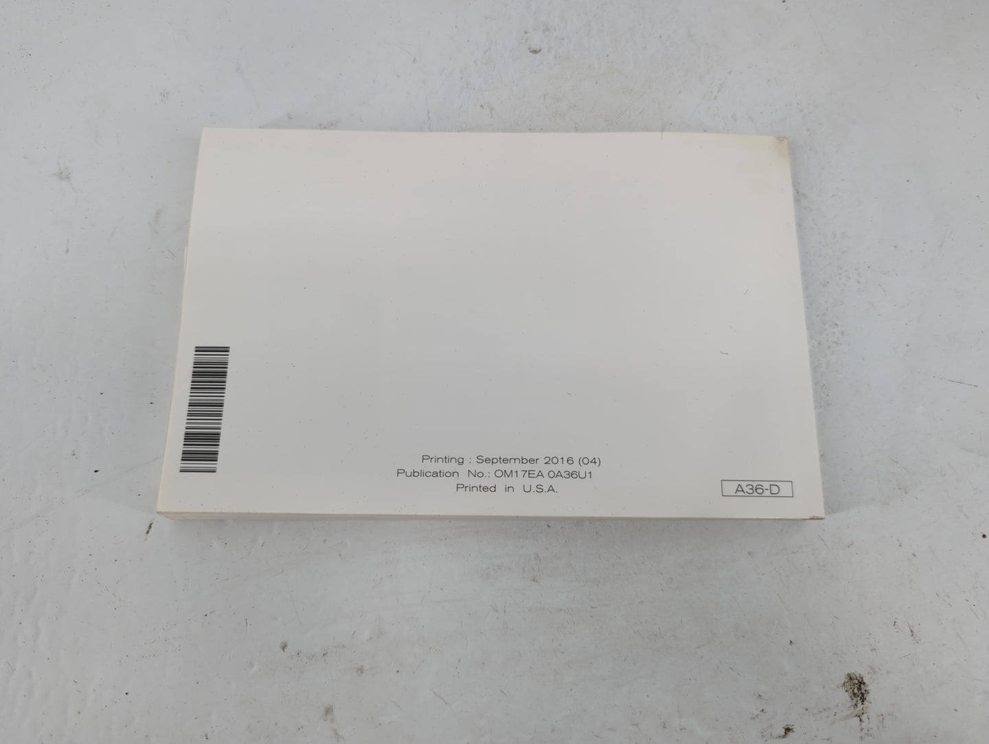 2017 Nissan Maxima Owners Manual Book Guide P/N:OM17EA 0A36U1 OEM Used Auto Parts - Oemusedautoparts1.com