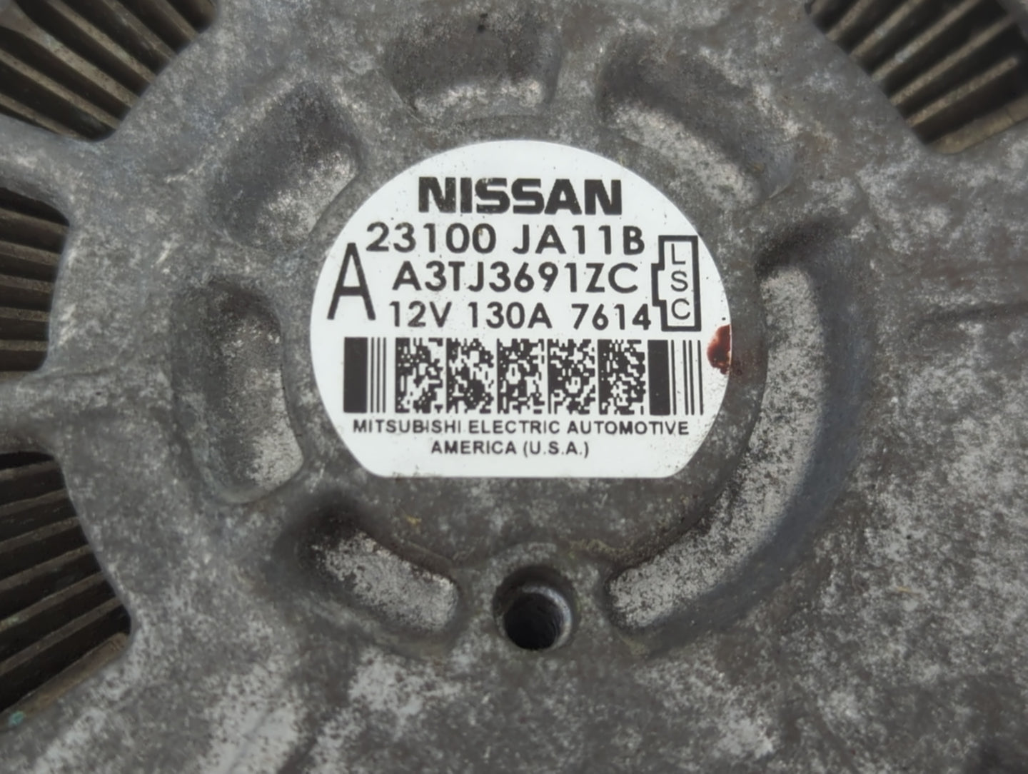 2017 Nissan Murano Alternator Replacement Generator Charging Assembly Engine OEM P/N:23100JA11B Fits OEM Used Auto Parts - O