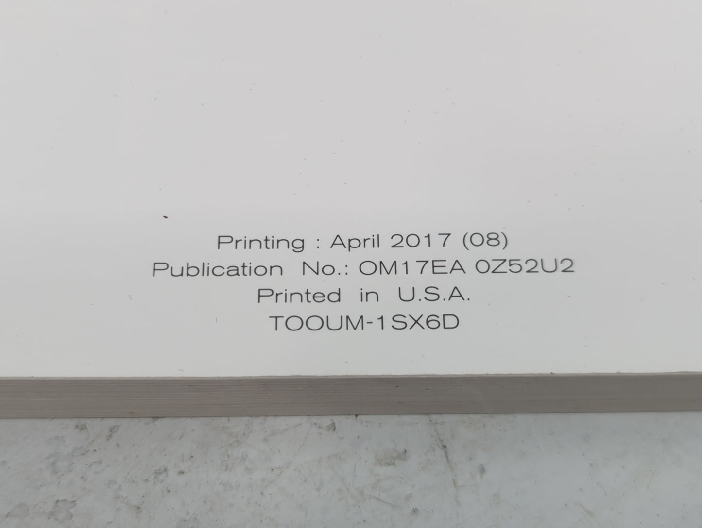2017 Nissan Murano Owners Manual Book Guide P/N:OM17EA0Z52U2 TOOUM-1SX6D OEM Used Auto Parts - Oemusedautoparts1.com