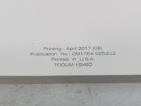 2017 Nissan Murano Owners Manual Book Guide P/N:OM17EA0Z52U2 TOOUM-1SX6D OEM Used Auto Parts - Oemusedautoparts1.com