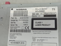 2017 Nissan Murano Radio AM FM Cd Player Receiver Replacement P/N:281859UC0A CV-CN36N2GX, NT8-13NDC1-5, 3043A-13NDC15 Fits O