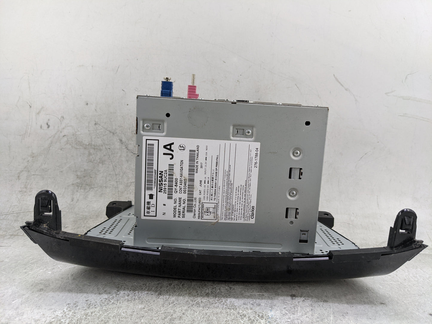 2017 Nissan Murano Radio AM FM Cd Player Receiver Replacement P/N:259159UC2A QY-8400 Fits OEM Used Auto Parts - Oemusedautop