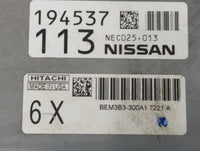 2016-2017 Nissan Nv1500 PCM Engine Control Computer ECU ECM PCU OEM P/N:BEM3B3-300A1 NEC025-013 Fits Fits 2016 2017 OEM Used