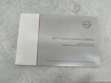 2017 Nissan Nv200 Owners Manual Book Guide P/N:OM17EM0M20U0 OEM Used Auto Parts