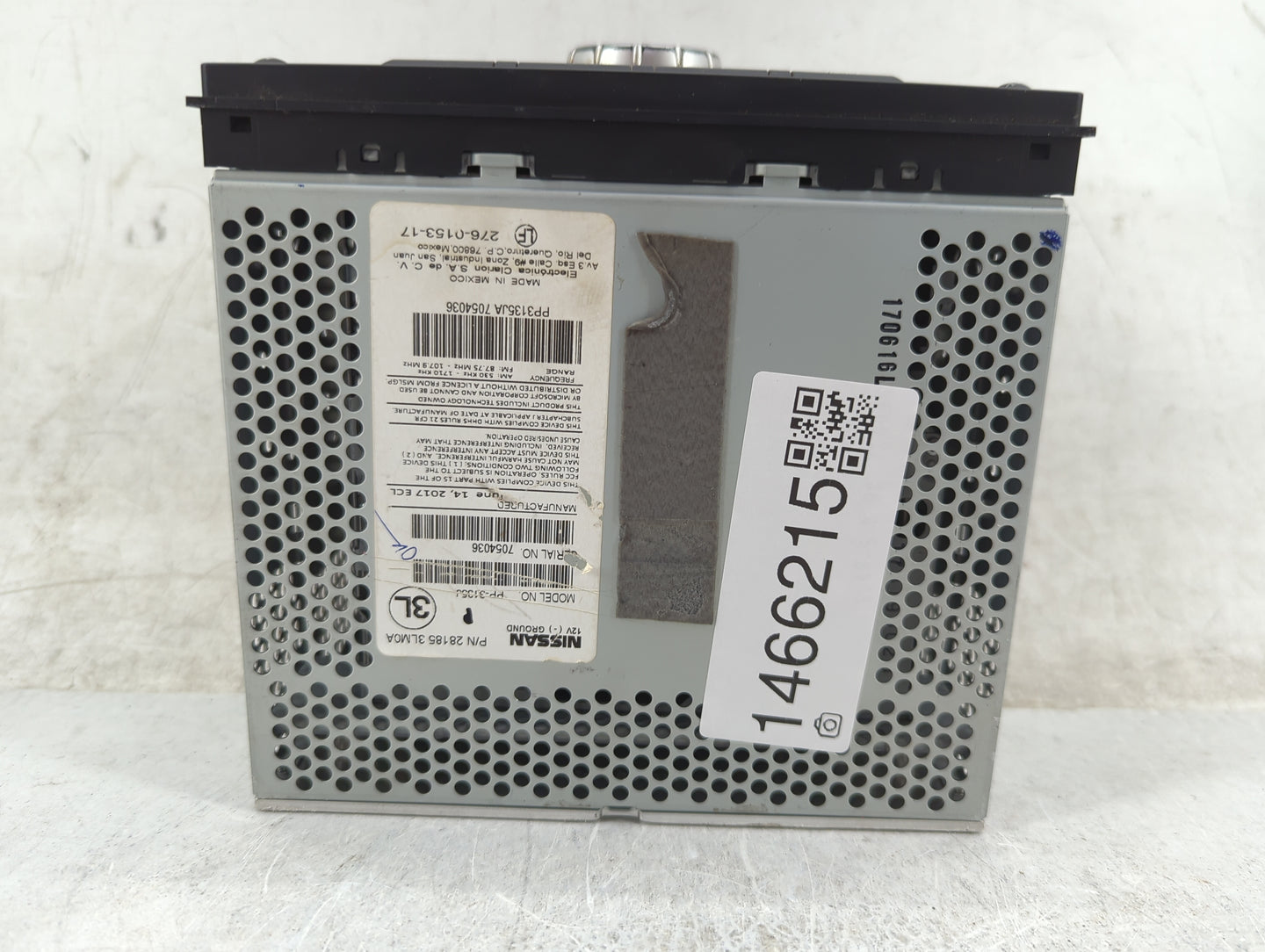 2014-2017 Nissan Nv200 Radio AM FM Cd Player Receiver Replacement P/N:281853LM0A PP-3135J, PP3135JA Fits Fits 2014 2015 2016