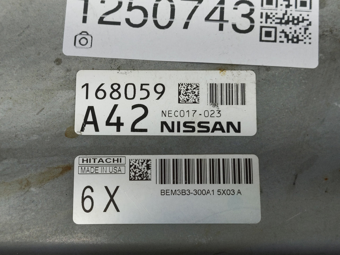 2016-2017 Nissan Nv2500 PCM Engine Control Computer ECU ECM PCU OEM P/N:193613 113 NEC025-013 Fits Fits 2016 2017 OEM Used A